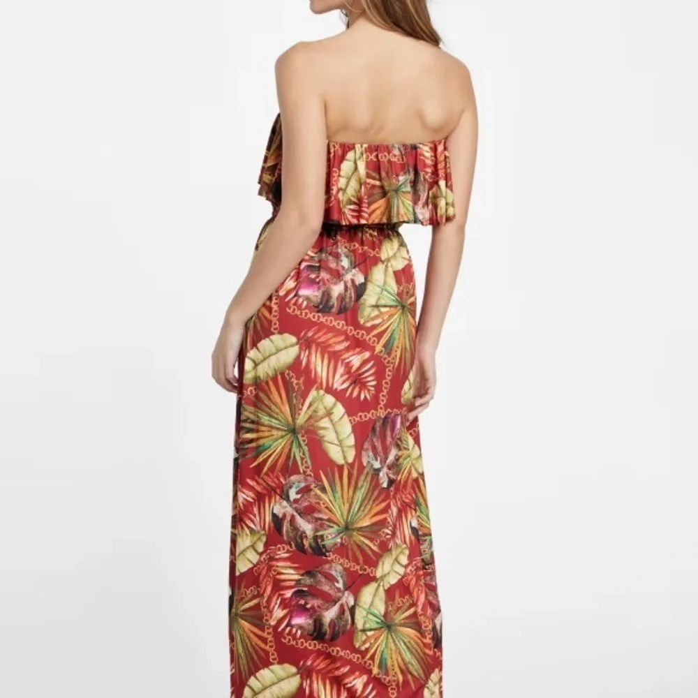 🌺NEW Guess Hillary’s Tropical Print Ruffle Dress – Size SMALL 🌺🌴 - Picture 3 of 6